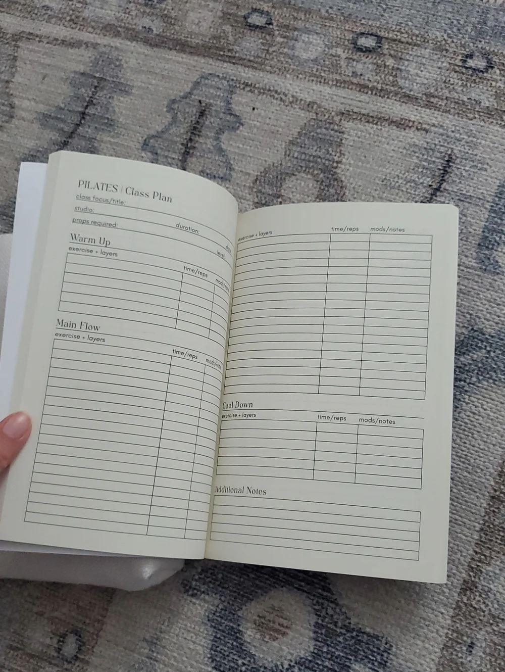 Pilates Instructor Gift Set Class Planner And Zip Pouch